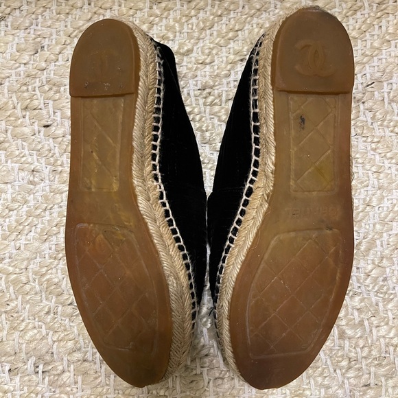 Authentic Black Chanel suede espadrilles. 
Size 7 
Comes with original box - Picture 5 of 5